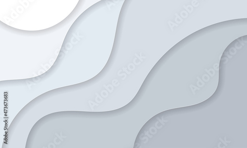 Abstract White liquid background. Modern background design. gradient color. papercut shapes . Fit for presentation design. website, basis for banners, wallpapers, posters