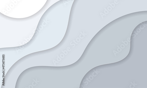 Abstract White liquid background. Modern background design. gradient color. papercut shapes . Fit for presentation design. website, basis for banners, wallpapers, posters © aqilah