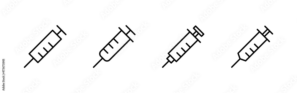 Syringe icons set. injection sign and symbol.vaccine icon Syringe icons set. injection sign and symbol.vaccine icon