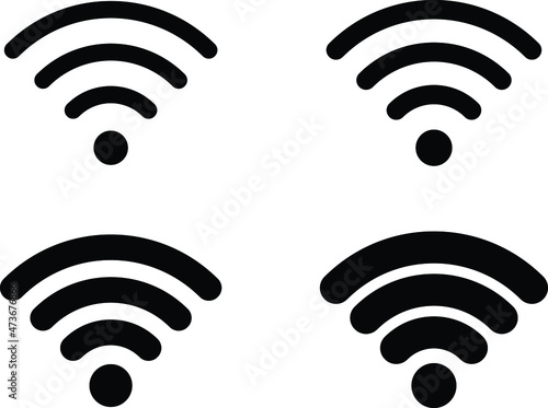 wi-fi icon sign remote internet access. WIFI wireless internet set