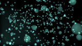 abstract black background with blue  particles. chaotic particles background