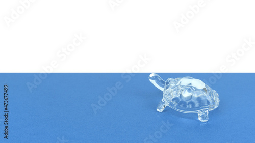 turtle on a blue background figurine