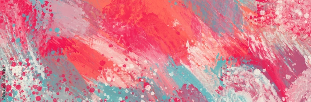 Abstract background painting art with red, pink and blue paint brush for Christmas holidays poster, banner, website, or presentation design. Abstract background painting art with red, pink and blue paint brush for Christmas holidays poster, banner, website, or presentation design.