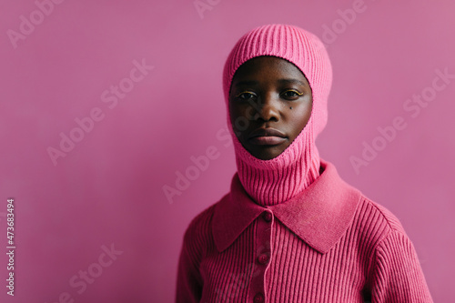 Winter fashion trendy portrait seamless background