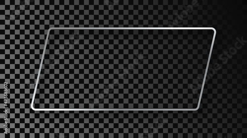 Wallpaper Mural Silver glowing rectangular shape frame with shadow Torontodigital.ca