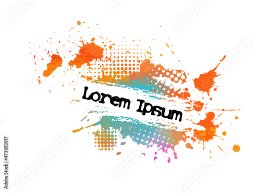 Abstract multicolored blots for text. Vector illustration
