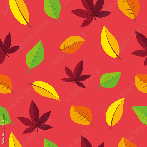 pattern 3   wallpaper  fabric  autumn  leaves  bright colors