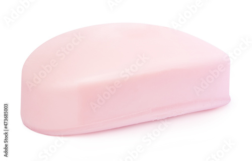 Soap bar isolated over white background, close up