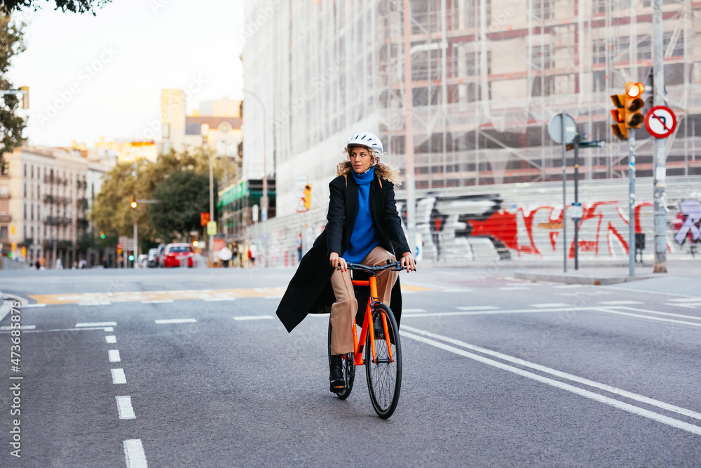 custom made wallpaper toronto digitalFemale riding bicycle in city