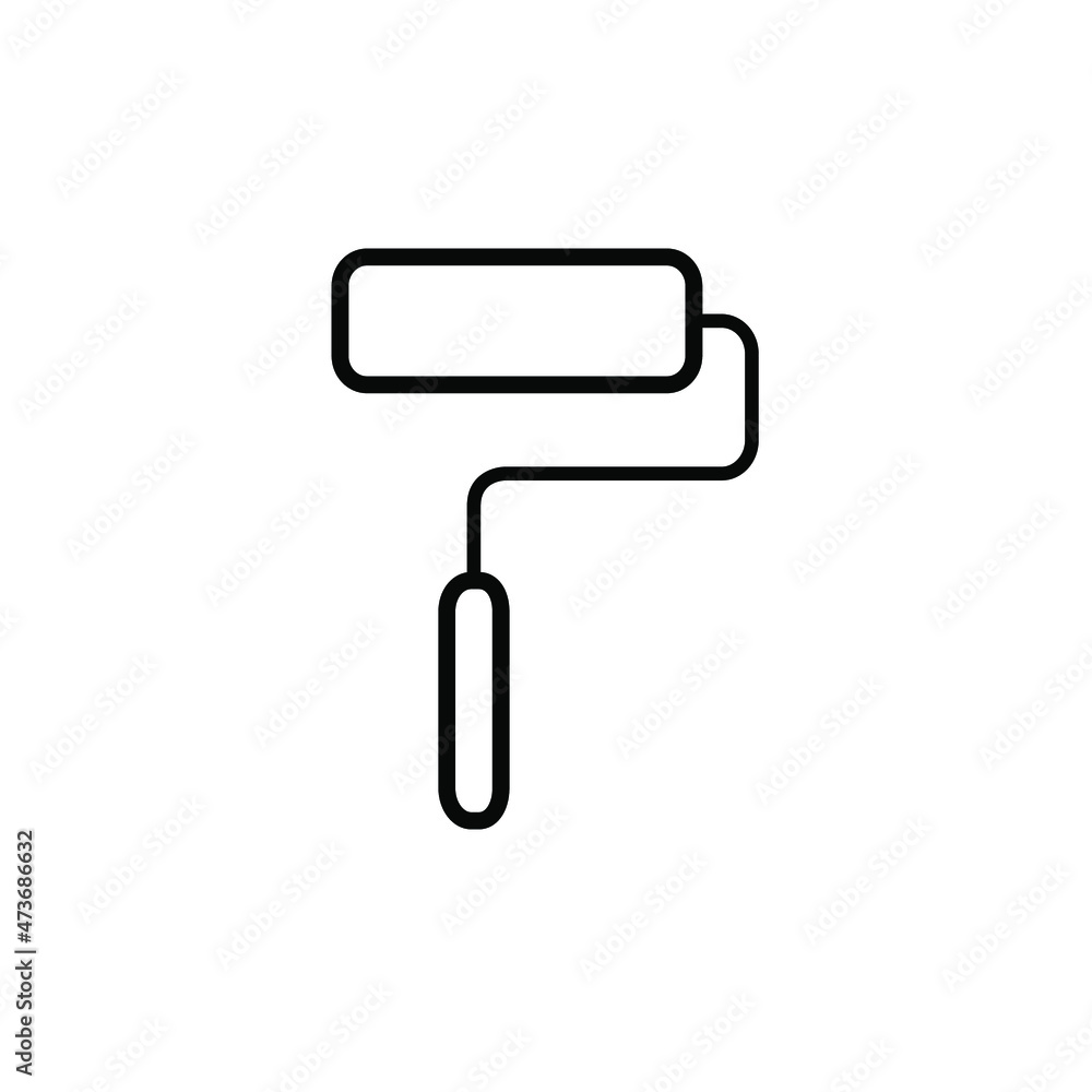 Roller Paint icons symbol vector elements for infographic web Roller Paint icons symbol vector elements for infographic web