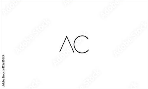 AC, CA, Abstract Letters Logo Monogram