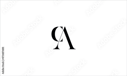 AC, CA, Abstract Letters Logo Monogram