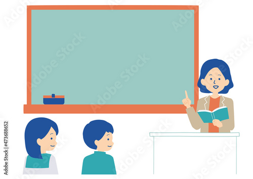 授業中の学生のイラスト