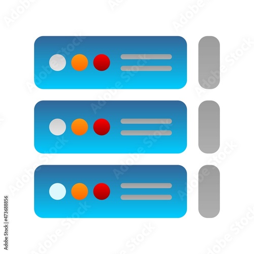 storage Flat Gradient Vector Icon Design