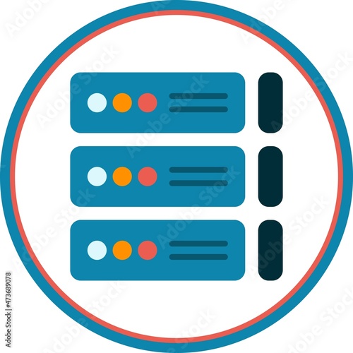 storage Flat Circle Vector Icon Design
