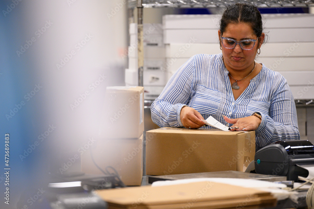Online Shopping worker at warehouse Online Shopping worker at warehouse