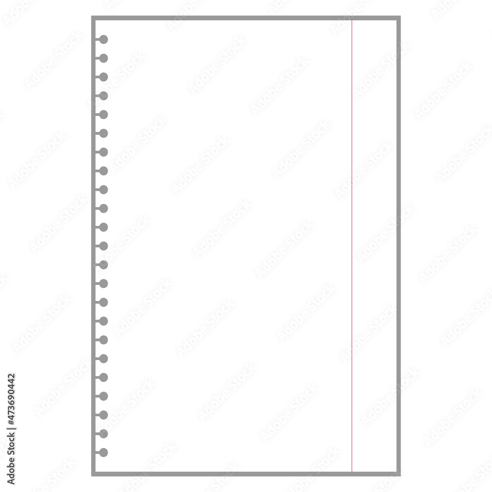 blank white notepad sheet for notes with ring holes blank white notepad sheet for notes with ring holes