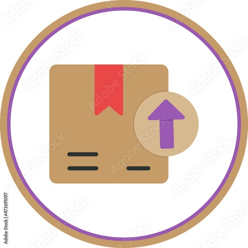 Up load Flat Circle Vector Icon Design