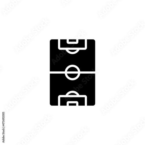 football field icon designed in black solid style and glyph style in sports icons category