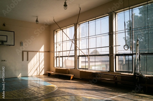 Old school gymnasium photo