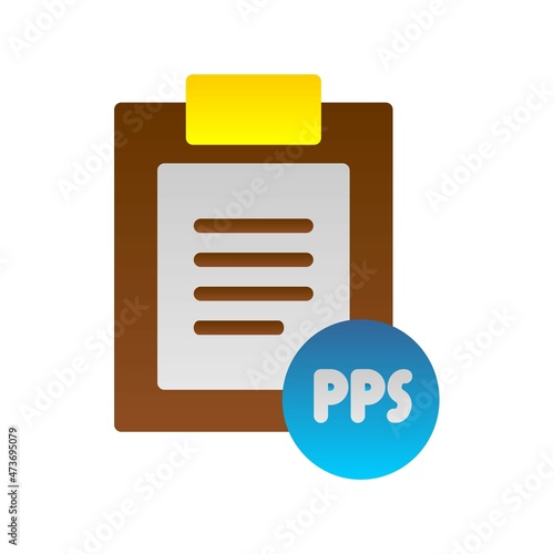 PPS file Flat Gradient Vector Icon Design photo