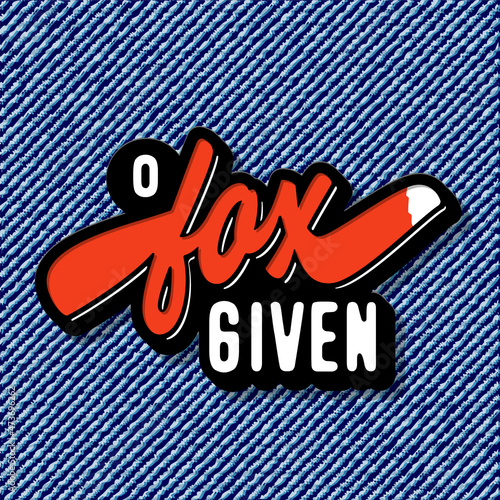 Zero fox given lettering design