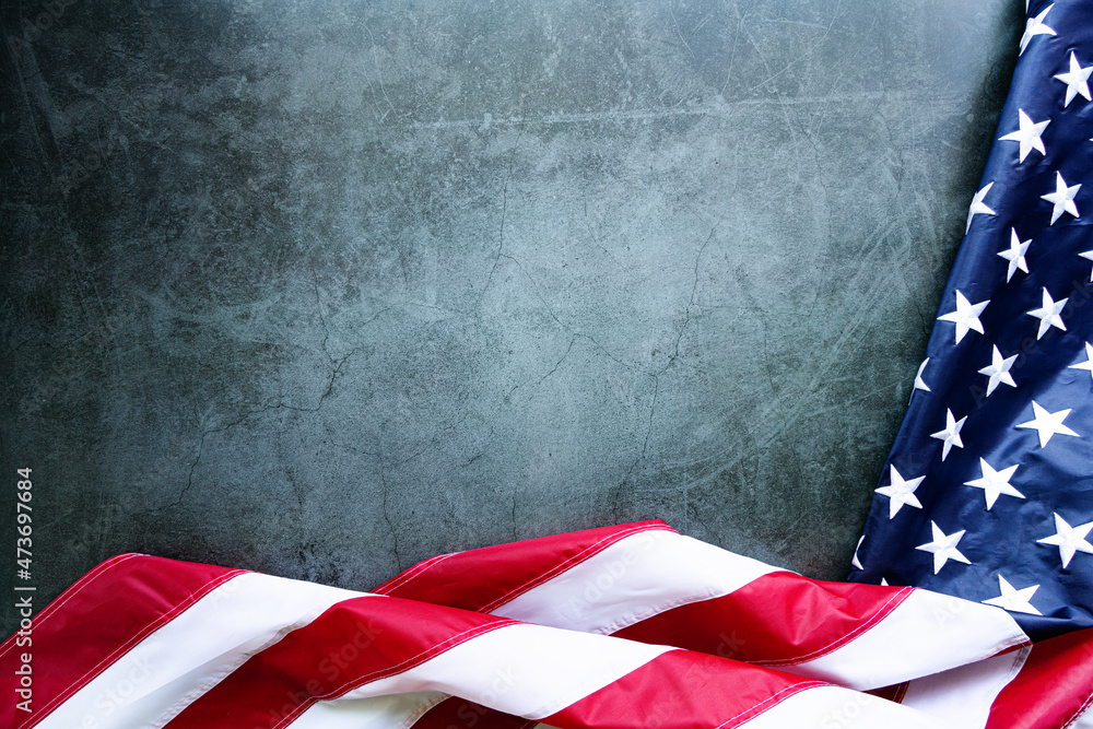 Obraz premium Martin Luther King Day Anniversary - American flag on abstract background