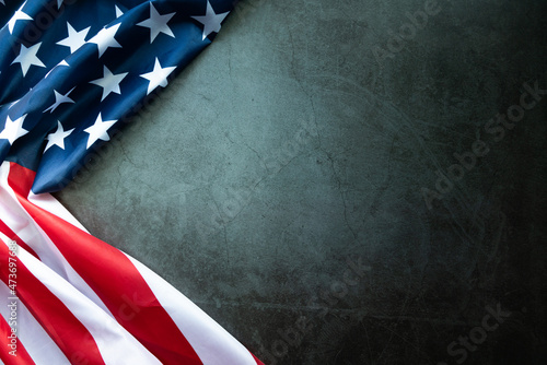 Martin Luther King Day Anniversary - American flag on abstract background