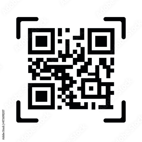 QR code icon isolated on white background. Scanning qarcode. vector