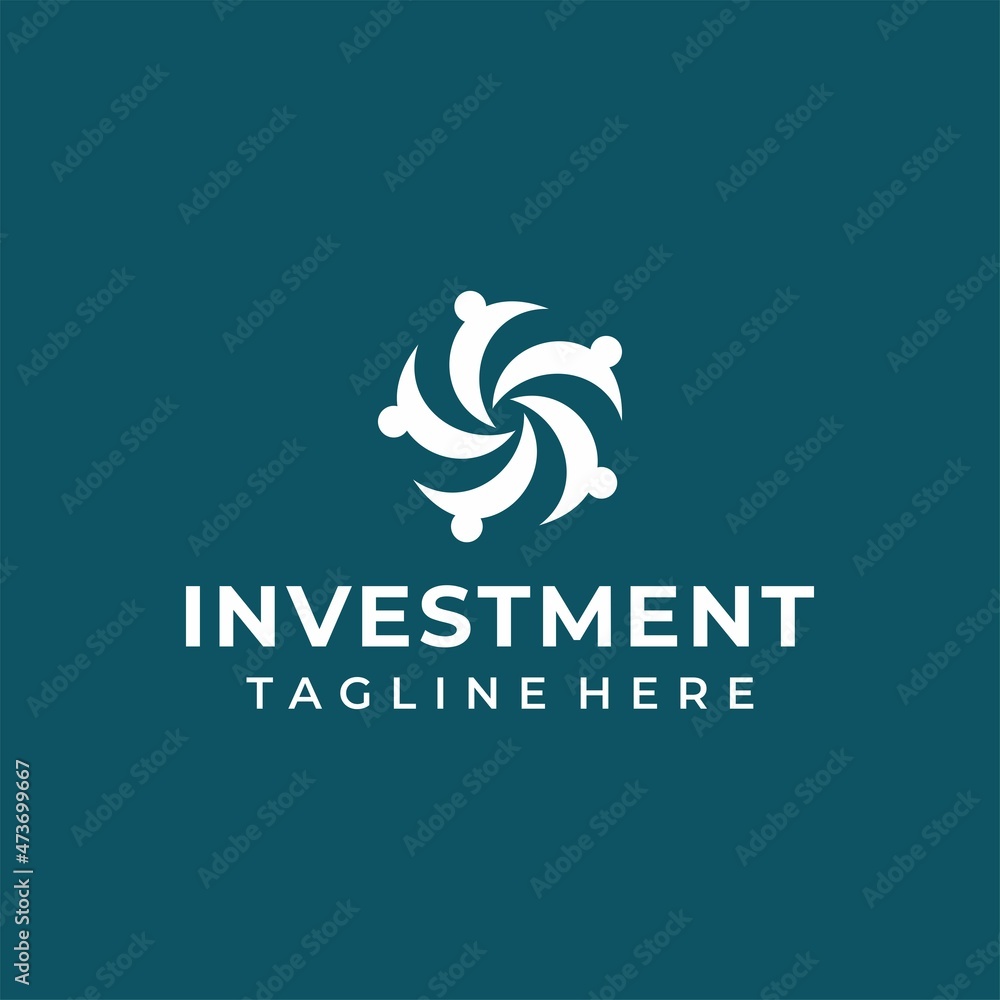 Investment Company with Saw Blade Symbol Logo Design Investment Company with Saw Blade Symbol Logo Design