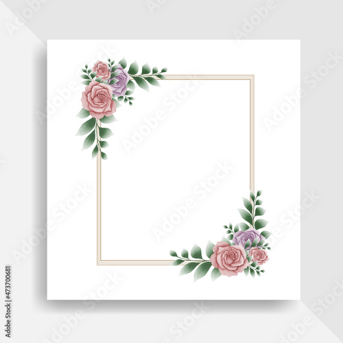 Decorative watercolor floral clip art