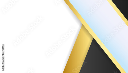 Black gold background. Modern luxury black and gold frame abstract background with shiny lines. Suit for business and corporate