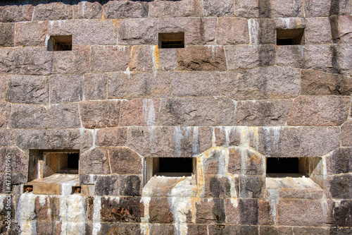 Fortified wall with loopholes