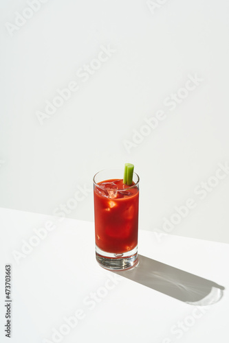 Cold Bloody Mary with celery