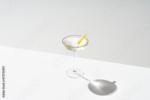Vesper cocktail in glass goblet photo