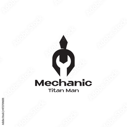 spartan mechanic automotive logo symbol icon vector graphic design illustration idea creative