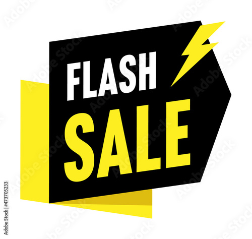 Flash sale deal sticker with lightning design