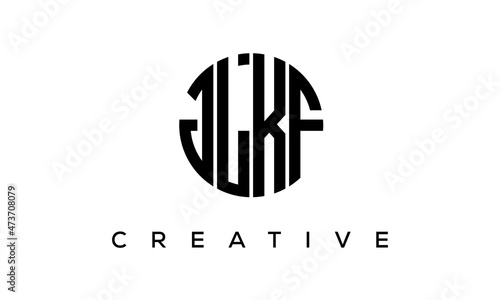 Fototapeta Naklejka Na Ścianę i Meble -  Letters JLKF creative circle logo design vector, 4 letters logo