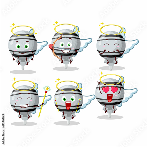 White lolipop wrapped cartoon designs as a cute angel character