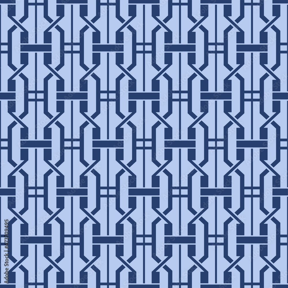 Japanese Zigzag Hexagon Link Vector Seamless Pattern Japanese Zigzag Hexagon Link Vector Seamless Pattern