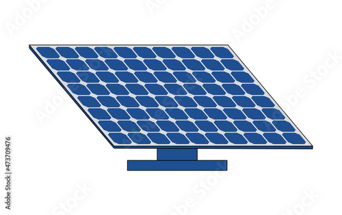 Solar panel, renewable energy, vector illustration