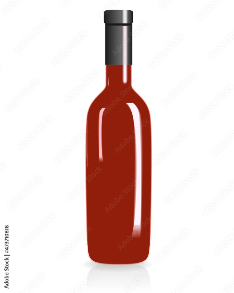 Bottle of rose wine isolated on a white background Bottle of rose wine isolated on a white background