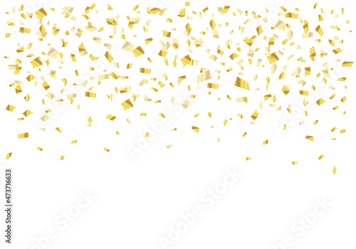 金色の紙吹雪　背景素材
