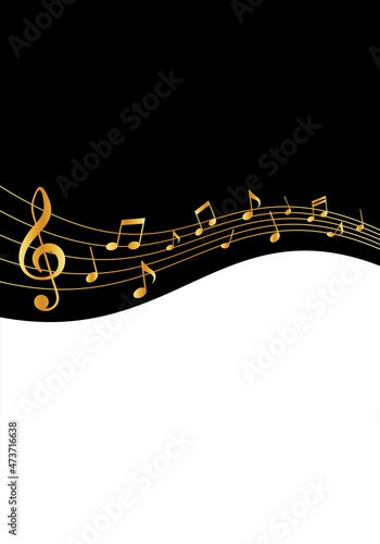 Musical Staff Abstract Background