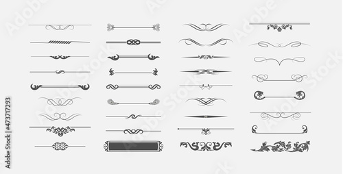 Ornamental borders and flourish corners, royal ornament swirls and vector vintage page dividers. Classical decoration elements