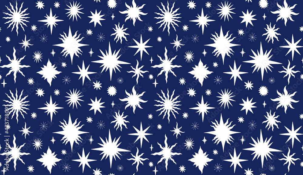 Set star celestial seamless pattern background. Drawing element collection flat cartoon. Space sky abstract. Set star celestial seamless pattern background. Drawing element collection flat cartoon. Space sky abstract.