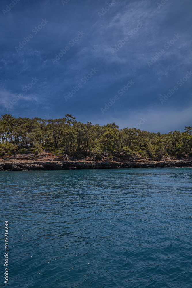 seascape in the warm mediterranean sea