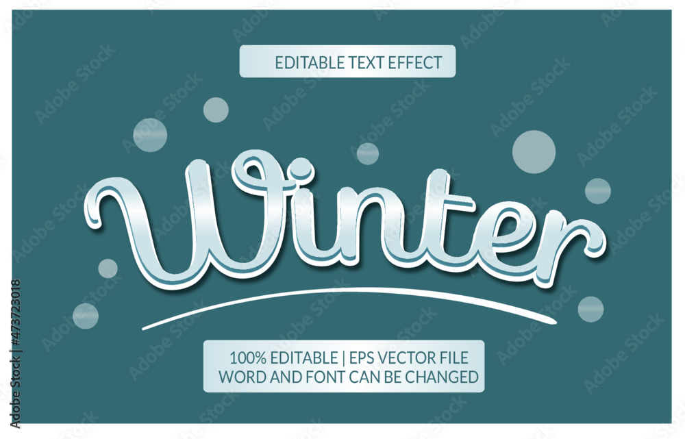 winter blue and white text effect winter blue and white text effect