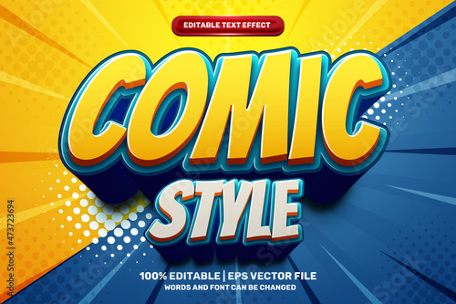 Comic Style Bold 3D Editable text Effect Style