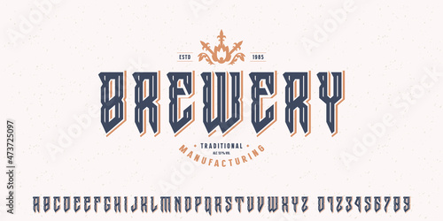Decorative sans serif font in viking style